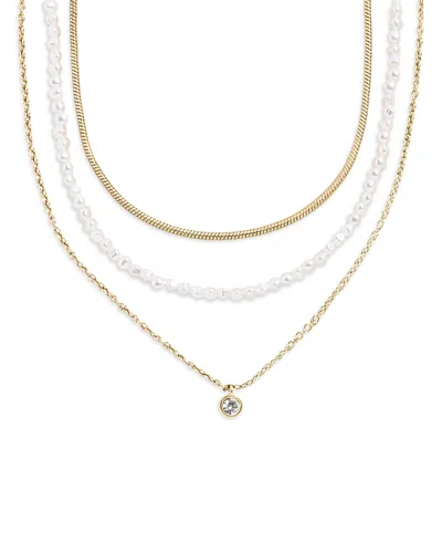 Baublebar Rue Mixed Chain Necklaces, Set Of 3 In Gold