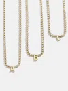 Baublebar Ruth Initial Tennis Necklace In Gold
