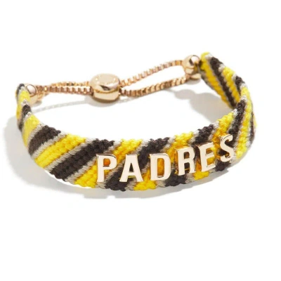 Baublebar San Diego Padres Woven Friendship Bracelet In Yellow
