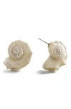 Baublebar Santana Shell Statement Stud Earrings In Gold