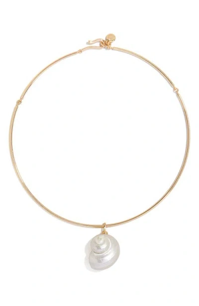 Baublebar Santana Shell Collar Necklace In Gold