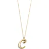 Baublebar Script Initial Pendant Necklace In Gold