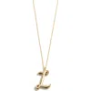 Baublebar Script Initial Pendant Necklace In Gold