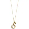 Baublebar Script Initial Pendant Necklace In Gold