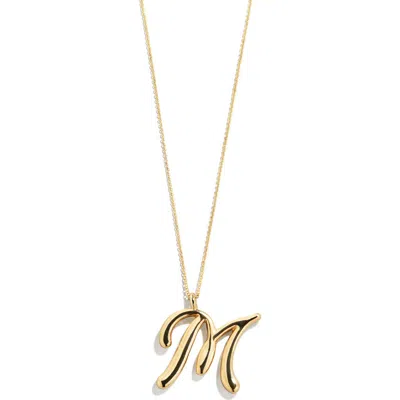 Baublebar Script Initial Pendant Necklace In Gold
