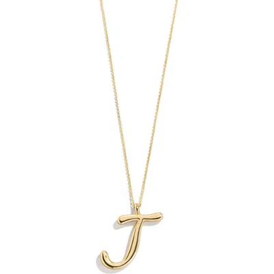 Baublebar Script Initial Pendant Necklace In Gold