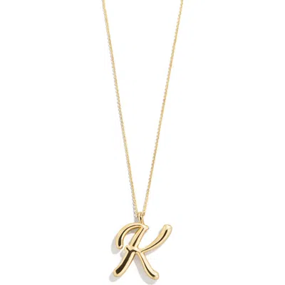 Baublebar Script Initial Pendant Necklace In Gold