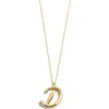 Baublebar Script Initial Pendant Necklace In Gold