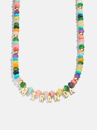 Baublebar Semi-precious Gold Custom Nameplate Necklace