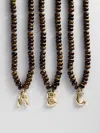 Baublebar Semi-precious Bubble Initial Necklace In Black
