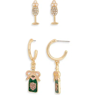 Baublebar Set Of 2 Champagne Earrings Set