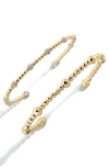 Baublebar Chloe Pave Beaded Cuff Bracelet In Gold Tone, Set Of 2 In Gold