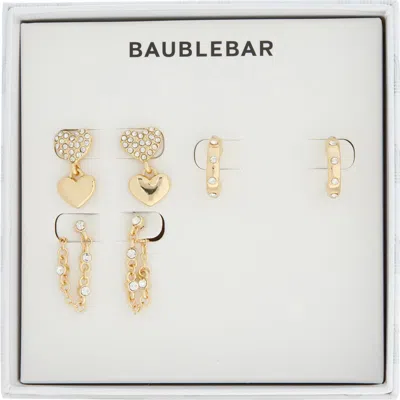 Baublebar Set Of 3 Earrings In Gold