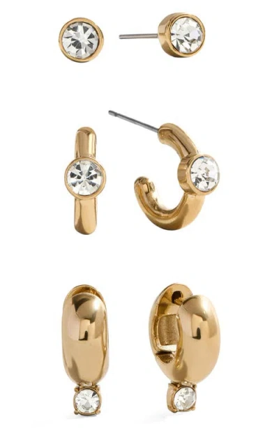 Baublebar Set Of 3 Pairs Huggie Hoop & Stud Earrings