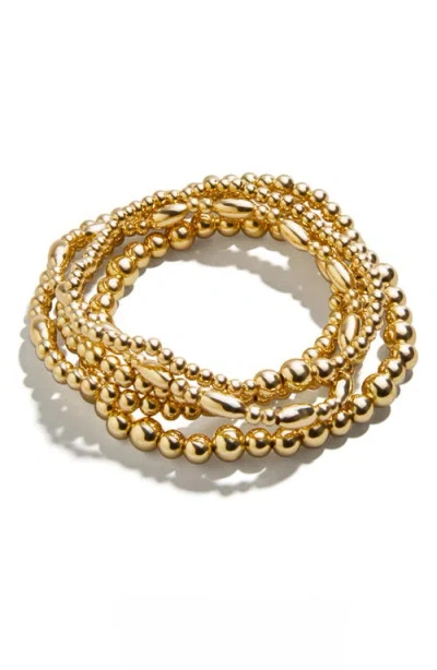 Baublebar Set Of 5 Pisa Beaded Bracelets In Gold