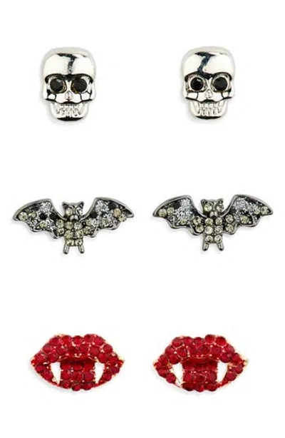 Baublebar Set Of Three Halloween Stud Earrings