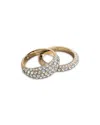 Baublebar Shannon Crystal Stacking Ring Set In Metallic