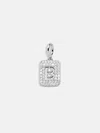 Baublebar Silver Block Pave Cluster Charm