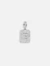 Baublebar Silver Block Pave Cluster Charm