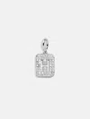 Baublebar Silver Block Pave Cluster Charm