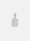 Baublebar Silver Block Pave Cluster Charm