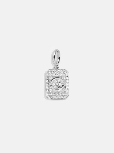 Baublebar Silver Block Pave Cluster Charm