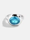 Baublebar Silver Cubic Zirconia Custom Birthstone Ring