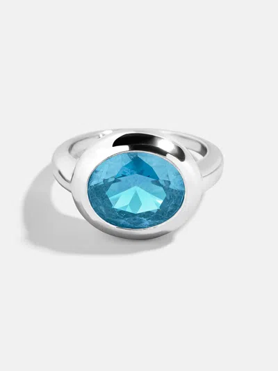 Baublebar Silver Cubic Zirconia Custom Birthstone Ring