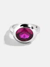 Baublebar Silver Cubic Zirconia Custom Birthstone Ring