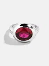 Baublebar Silver Cubic Zirconia Custom Birthstone Ring