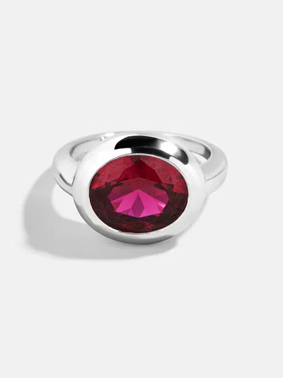 Baublebar Silver Cubic Zirconia Custom Birthstone Ring