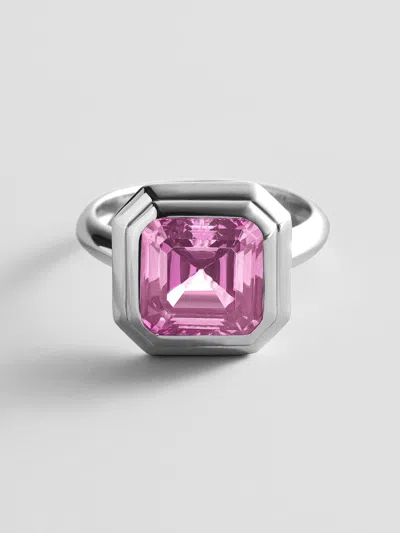 Baublebar Silver Etched Bezel Custom Birthstone Ring