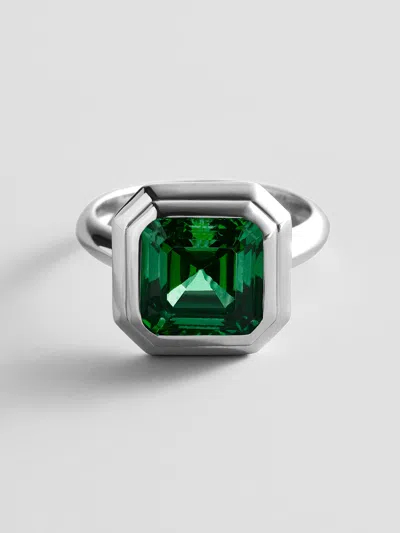 Baublebar Silver Etched Bezel Custom Birthstone Ring