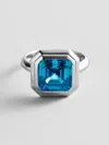 Baublebar Silver Etched Bezel Custom Birthstone Ring In Silver
