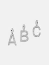 Baublebar Silver Pave Initial Cluster Charm