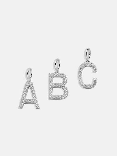 Baublebar Silver Pave Initial Cluster Charm