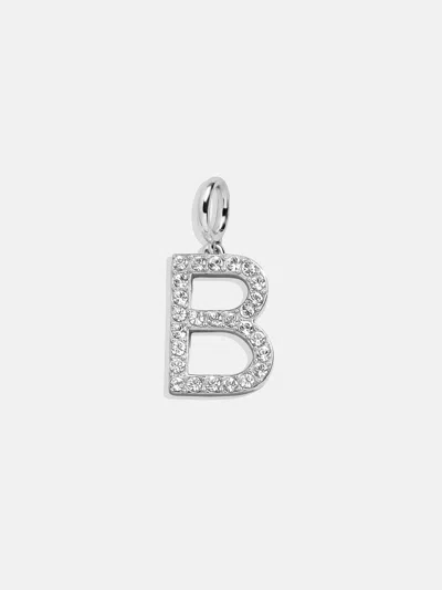 Baublebar Silver Pave Initial Cluster Charm
