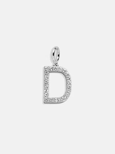 Baublebar Silver Pave Initial Cluster Charm
