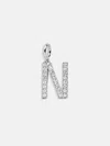 Baublebar Silver Pave Initial Cluster Charm