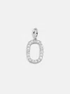 Baublebar Silver Pave Initial Cluster Charm