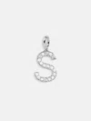 Baublebar Silver Pave Initial Cluster Charm