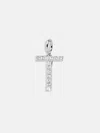 Baublebar Silver Pave Initial Cluster Charm