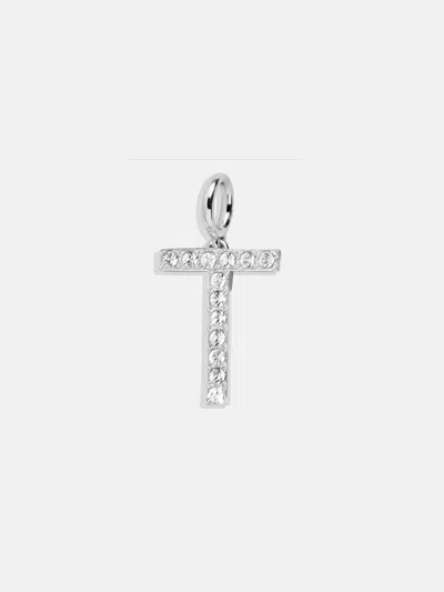 Baublebar Silver Pave Initial Cluster Charm