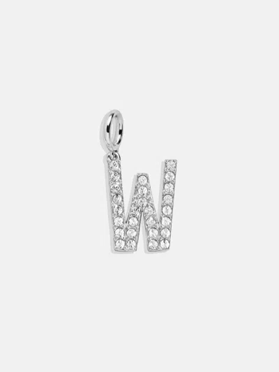 Baublebar Silver Pave Initial Cluster Charm