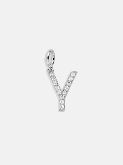 Baublebar Silver Pave Initial Cluster Charm