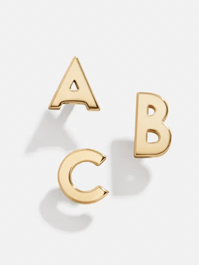 Baublebar Single 14k Solid Gold Initial Earring