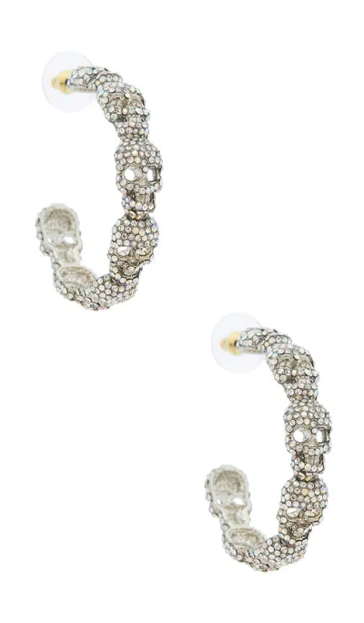 Baublebar Skull Hoop Earrings In Metallic