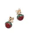 Baublebar Sleigh Bell Bling Bow & Ornament Drop Earrings In Gold Tone In Red/multi