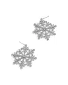 Baublebar Snow What You Got Pave Snowflake Drop Earrings In Silver Tone In Silver