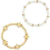 Baublebar Snowflake & Pearl Set Of 2 Bracelets In Gold